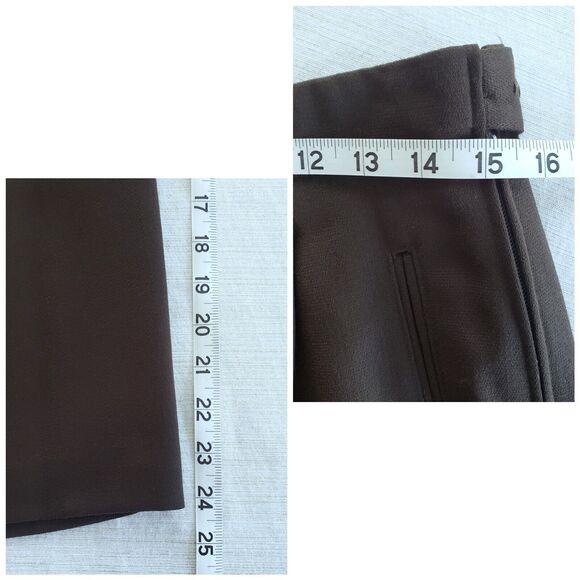 Vintage Charter Club Jane Justin Wool Skirt Womens 12 Brown Classic Preppy Retro - Picture 12 of 12